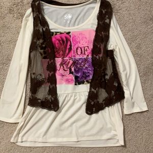 Justice, Two-piece top, Size 20